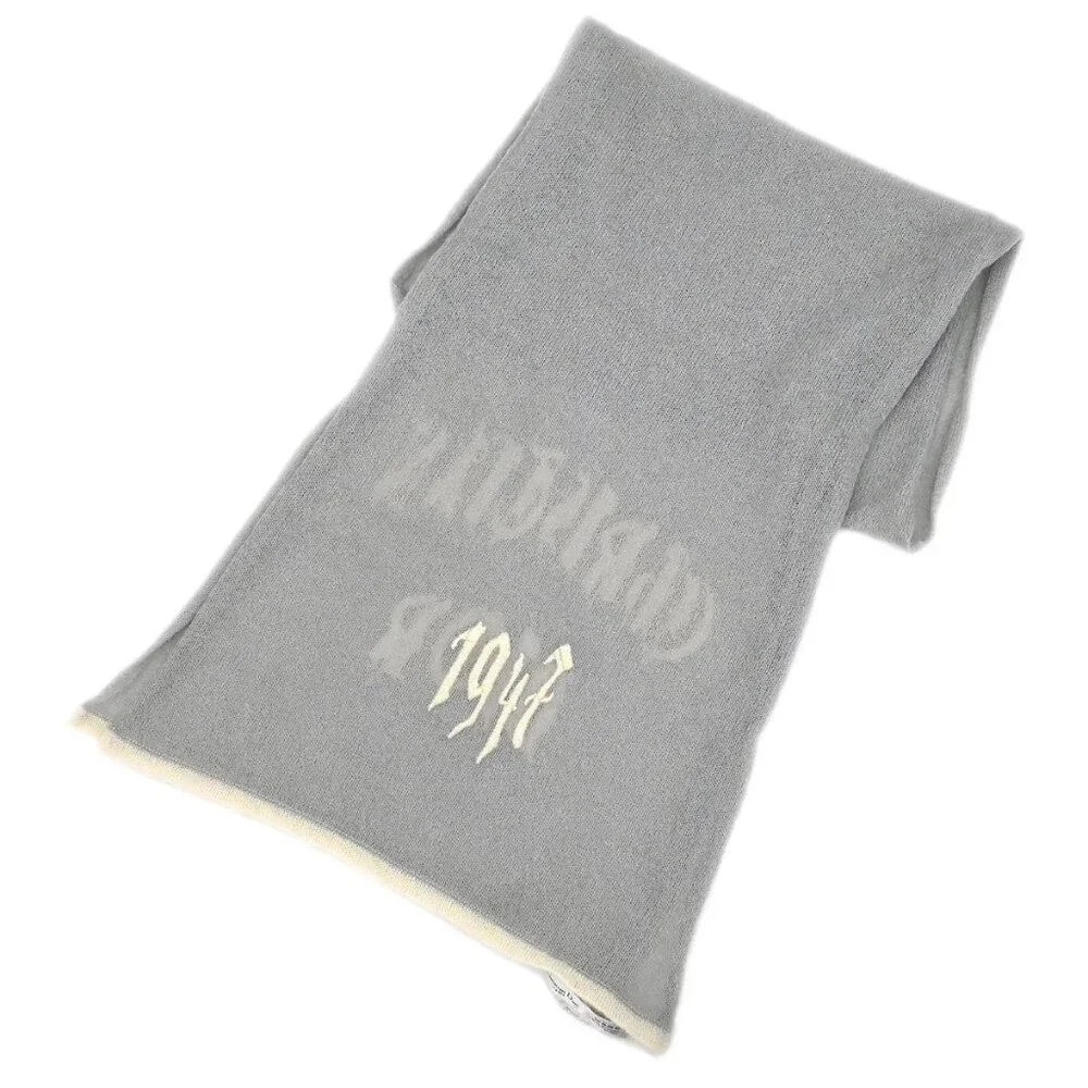 Christian Dior Gray Scarf Stole Small Good 126558